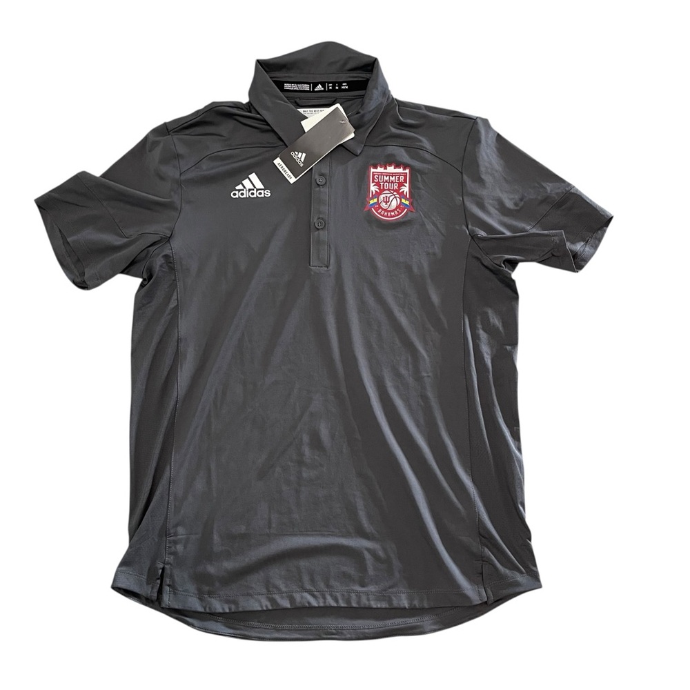 adidas aeroready hoosiers Basketball Team tech Polo size‎ medium  gray/white